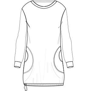 Fashion sewing patterns for LADIES T-Shirts Long T-Shirt 6747